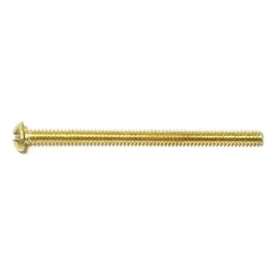 6-32 x 2″ Brass Coarse Thread Slotted Round Head Machine Screws