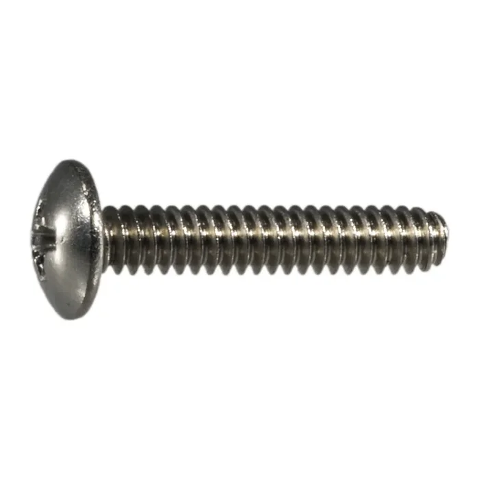 6-32 x 3/4″ 18-8 Stainless Steel Coarse Thread Phillips Truss Head Machine Screws