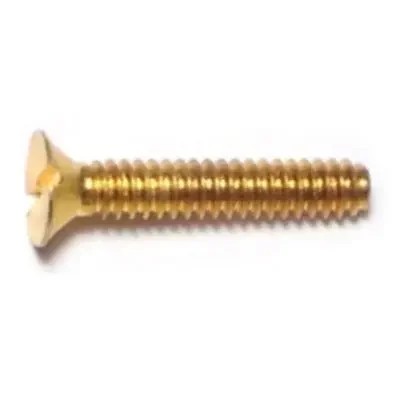 6-32 x 3/4″ Brass Coarse Thread Slotted Flat Head Machine Screws