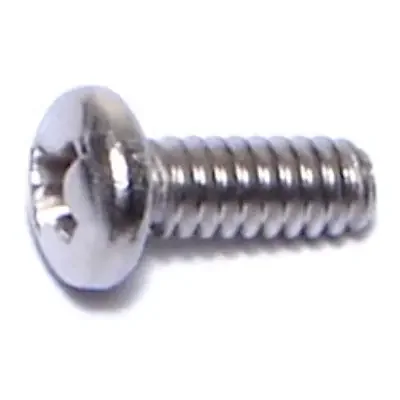 6-32 x 3/8″ 18-8 Stainless Steel Coarse Thread Phillips Pan Head Machine Screws