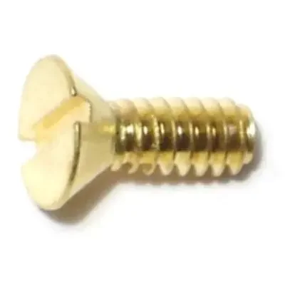 6-32 x 3/8″ Brass Coarse Thread Slotted Flat Head Machine Screws