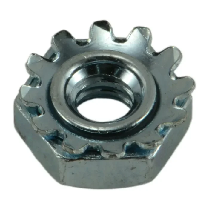 6-32 Zinc Plated Grade 2 Steel Coarse Thread Kep Lock Nuts