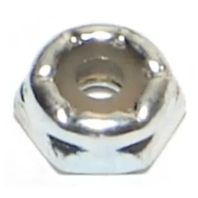 6-32 Zinc Plated Grade 2 Steel Coarse Thread Nylon Insert Lock Nuts