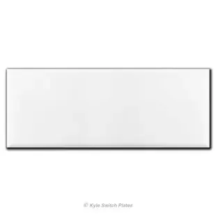 6 Gang No Hole Totally Blank Wall Plate Covers – White