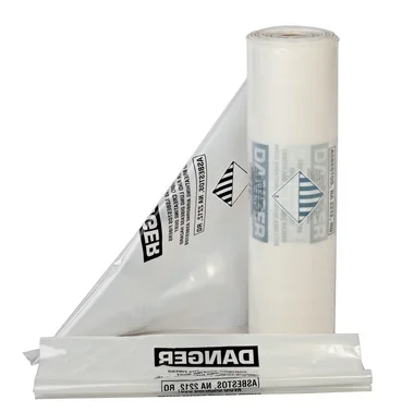 6 Mil Clear 36″x60″ Printed Asbestos Bag 50/roll