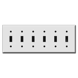 6 Toggle Switch Plate Cover