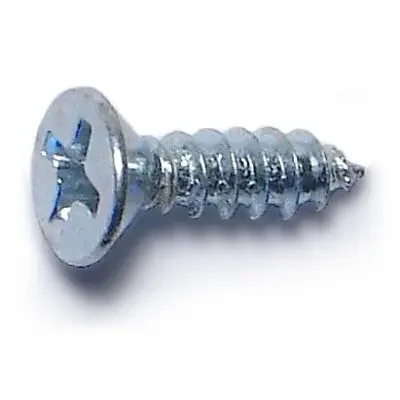 6 x 1/2″ Zinc Plated Steel Phillips Flat Head Sheet Metal Screws