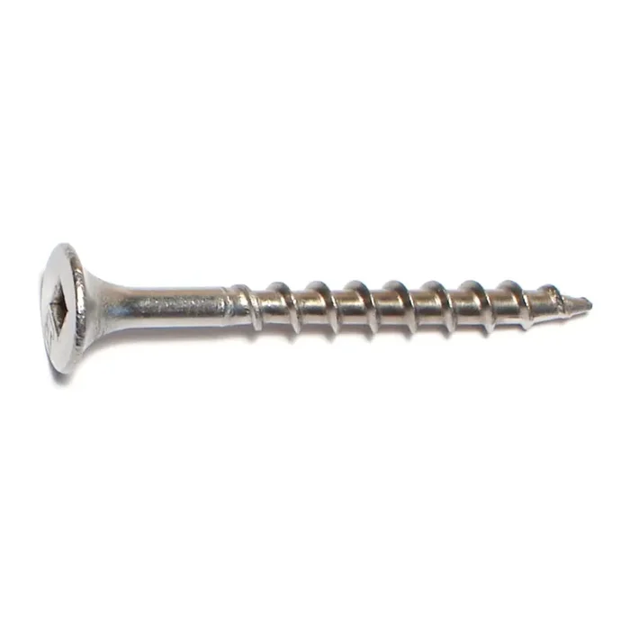 6 x 1-5/8″ 18-8 Stainless Steel Square Drive Bugle Head Deck Screws