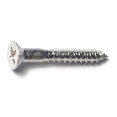 6 x 1″ 18-8 Stainless Steel Phillips Flat Head Wood Screws