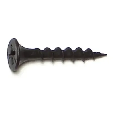 6 x 1″ Black Phosphate Steel Coarse Thread Phillips Bugle Head Drywall Screws