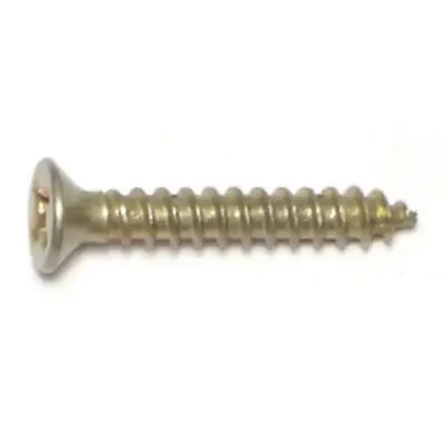6 x 1″ Brass Plated Steel Phillips Flat Head Decorative Sheet Metal Screws