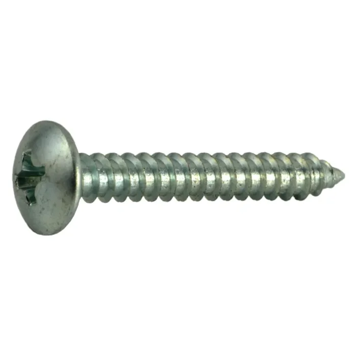6 x 1″ Zinc Plated Steel Phillips Truss Head Sheet Metal Screws