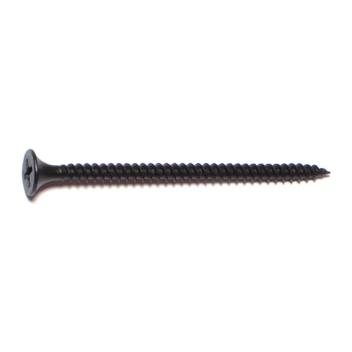 6 x 2-1/4″ Black Phosphate Steel Fine Thread Phillips Bugle Head Drywall Screws