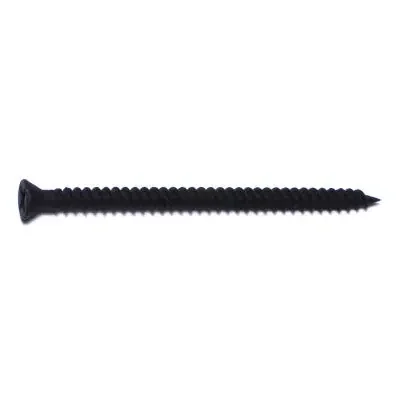 6 x 2-1/4″ Black Phosphate Steel Fine Thread Phillips Trim Head Drywall Screws