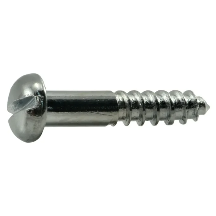 6 x 3/4″ Brass Slotted Round Head Wood Screws