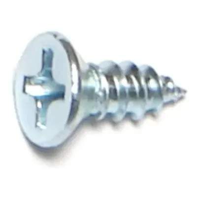 6 x 3/8″ Zinc Plated Steel Phillips Flat Head Sheet Metal Screws