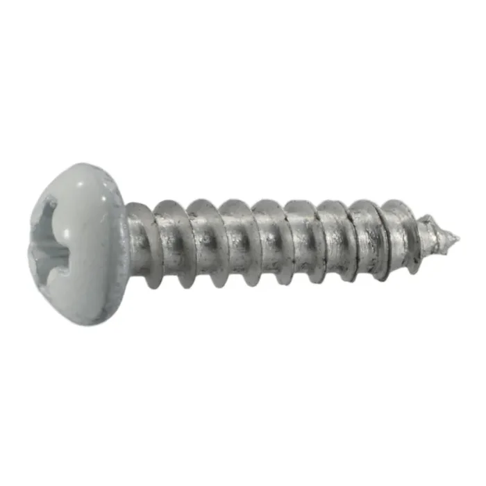 6 x 5/8″ White Aluminum Phillips Round Head Wood Screws