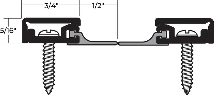 60″ Concealed Fastener NGP-TPV Perimeter Astragal – Weatherstripping Solution