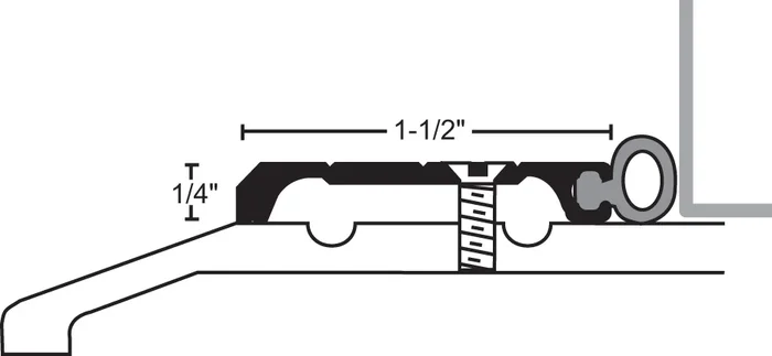 60″ Threshold Bumper Seal Stop Strip – NGP Weatherstripping