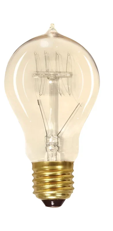 60W 4-1/2 in. A19 Incandescent Light Bulb – Dimmable Clear Medium E-26 Base by Satco