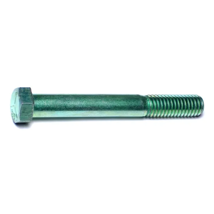 7/16″-14 x 3-1/2″ Green Rinsed Zinc Plated Grade 5 Steel Coarse Thread Hex Cap Screws