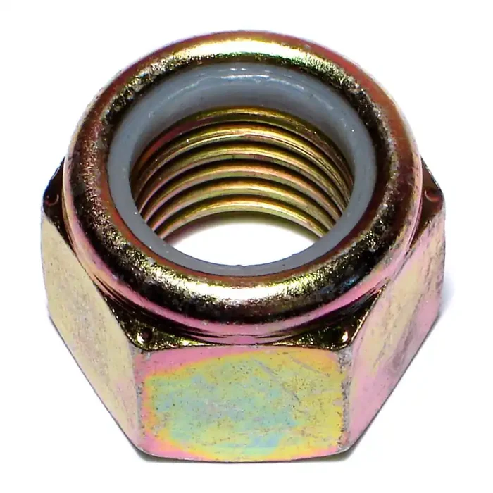 7/8″-9 Zinc Plated Grade 8 Steel Coarse Thread Nylon Insert Lock Nuts