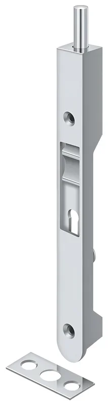 7″ Flush Bolt, HD, Polished Chrome by Deltana