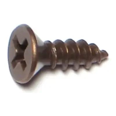 7 x 1/2″ Antique Brass Plated Steel Phillips Flat Head Hinge Screws
