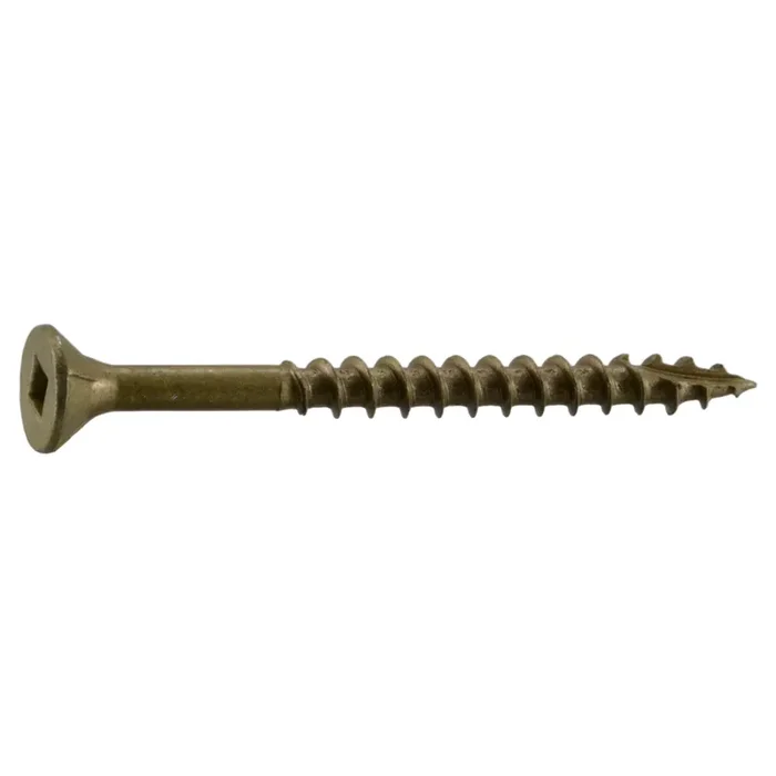 7 x 2″ Tan Ruspert Coated Steel Square Drive Bugle Head Deck Screws