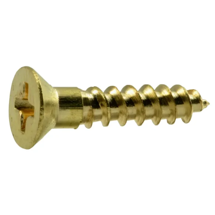 7 x 3/4″ Brass Phillips Flat Head Wood Screws