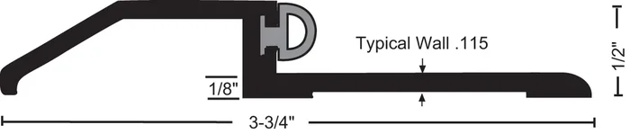 72″ Aluminum NGP-TPV Bumper Seal Threshold – Weatherstripping & Threshold Products