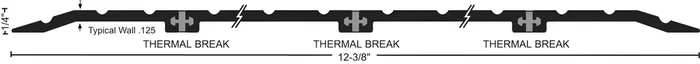 72″ Thermal Break Saddle Threshold by NGP – 1/4″ x 12-3/8″
