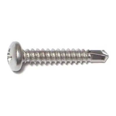8-18 x 1″ 410 Stainless Steel Phillips Pan Head Self-Drilling Screws