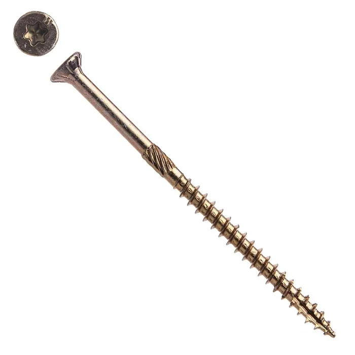 8×1 YTX Star Dr Flat Head Screws by DEERWOOD for Cabinet and Furniture Hardware