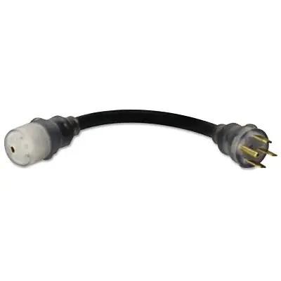 8/3 STW 14-50 – 6-5 0 Welder Adapter, 1-1/2 ft, Black