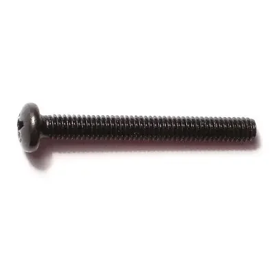 8-32 x 1-1/2″ Black Oxide Steel Coarse Thread Phillips Pan Head Machine Screws
