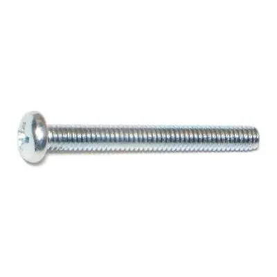 8-32 x 1-1/2″ Zinc Plated Steel Coarse Thread Phillips Pan Head Machine Screws