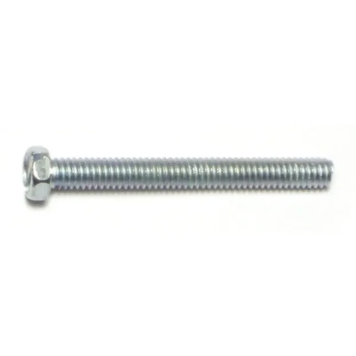 8-32 x 1-1/2″ Zinc Plated Steel Coarse Thread Slotted Indented Hex Head Machine Screws