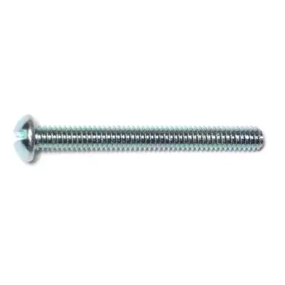 8-32 x 1-1/2″ Zinc Plated Steel Coarse Thread Slotted Round Head Machine Screws