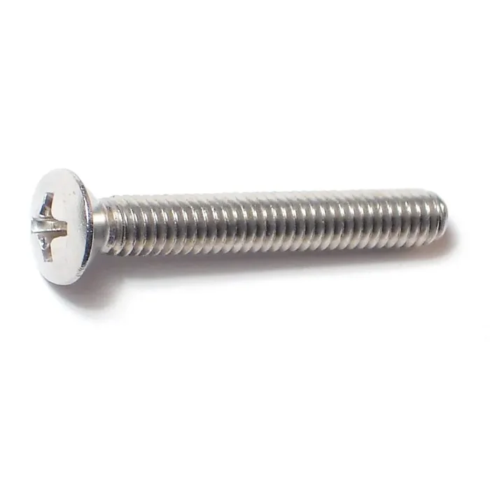 8-32 x 1-1/4″ 18-8 Stainless Steel Coarse Thread Phillips Oval Head Machine Screws