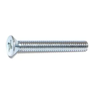 8-32 x 1-1/4″ Zinc Plated Steel Coarse Thread Phillips Flat Head Machine Screws