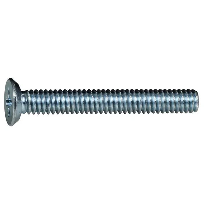 8-32 x 1-1/4″ Zinc Plated Steel Coarse Thread Phillips Flat Undercut Head Machine Screws