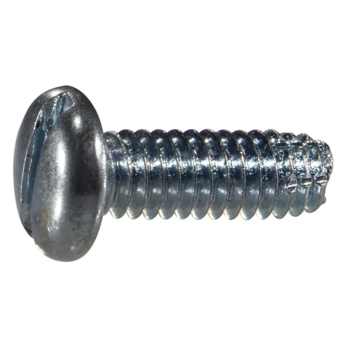 8-32 x 1/2″ Zinc Plated Steel Coarse Thread Slotted Pan Head Thread Cutting Screws