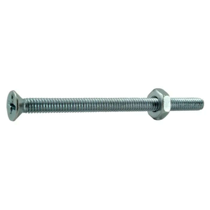 8-32 x 2-1/2″ Zinc Plated Steel Coarse Thread Phillips Flat Head Machine Screws