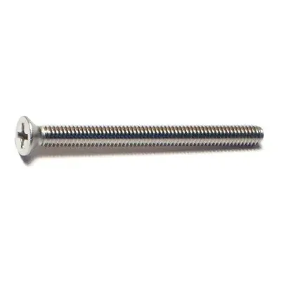8-32 x 2″ 18-8 Stainless Steel Coarse Thread Phillips Flat Head Machine Screws