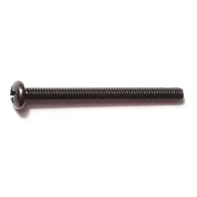8-32 x 2″ Black Oxide Steel Coarse Thread Phillips Pan Head Machine Screws