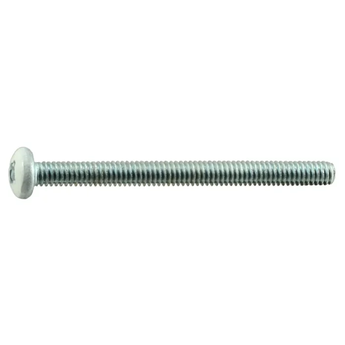 8-32 x 2″ White Painted Head Zinc Plated Steel Coarse Thread Phillips Pan Head Machine Screws