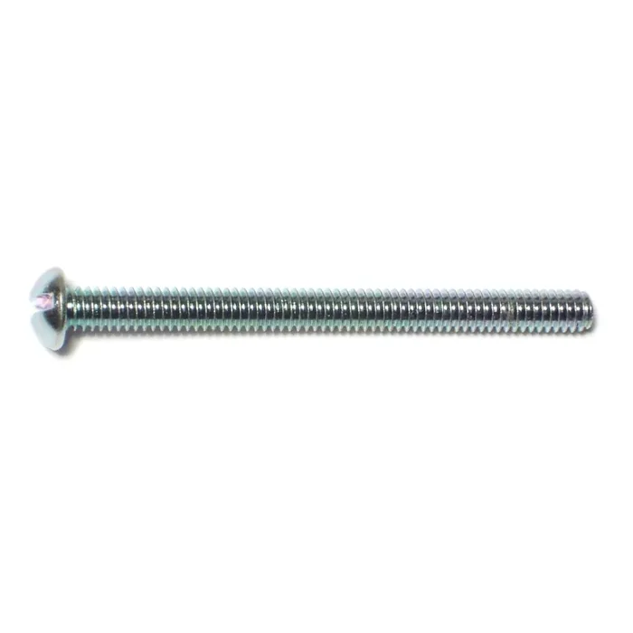 8-32 x 2″ Zinc Plated Steel Coarse Thread Slotted Round Head Machine Screws
