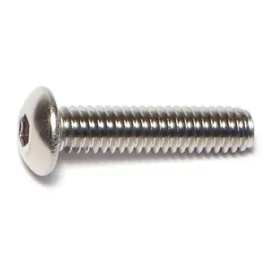 8-32 x 3/4″ 18-8 Stainless Steel Coarse Thread Button Head Socket Cap Screws