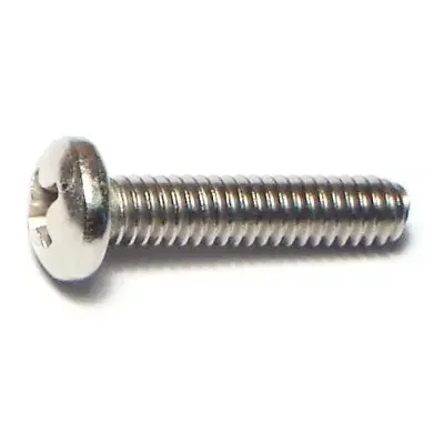 8-32 x 3/4″ 18-8 Stainless Steel Coarse Thread Phillips Pan Head Machine Screws